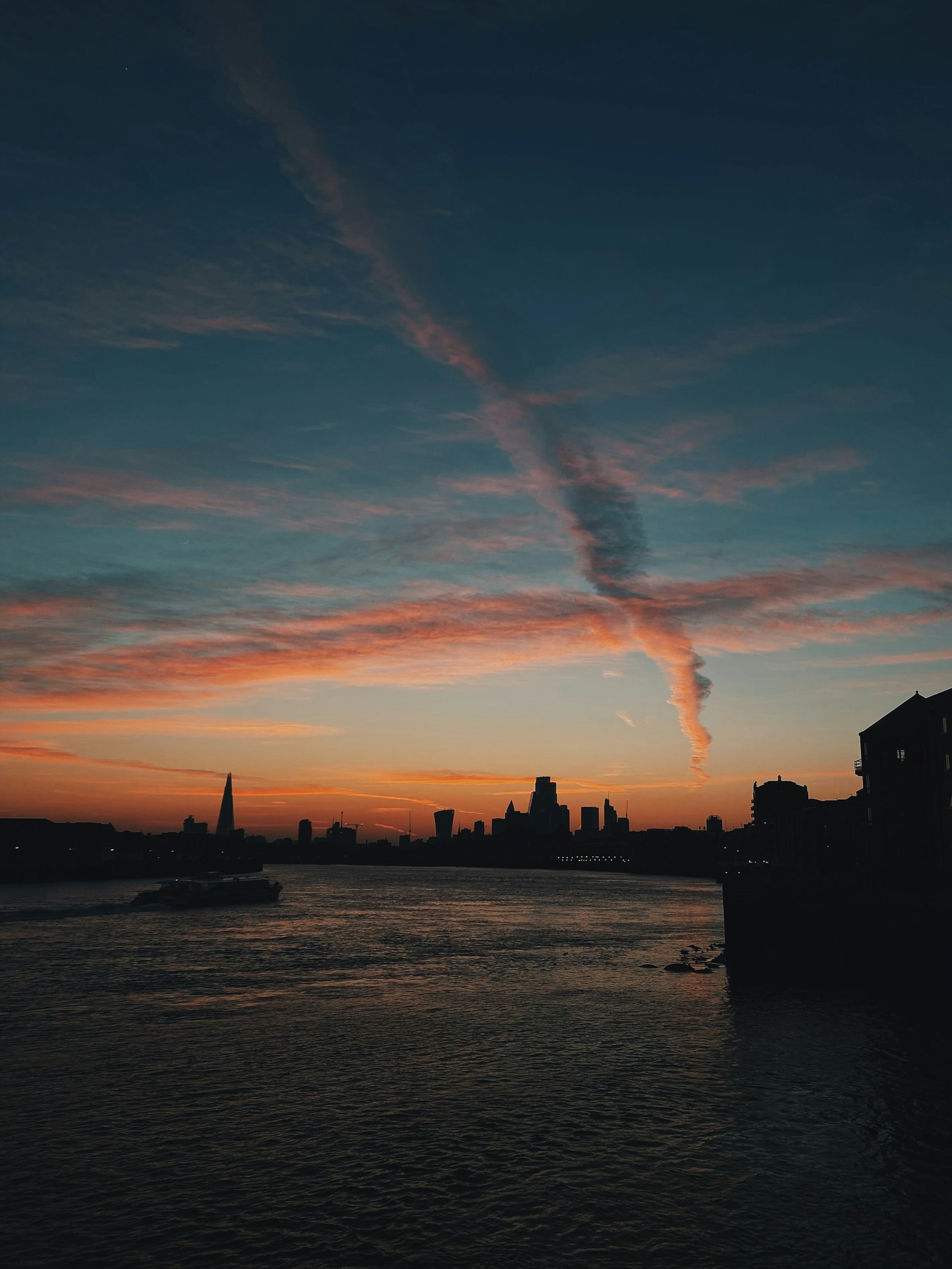 City Sunset over the River